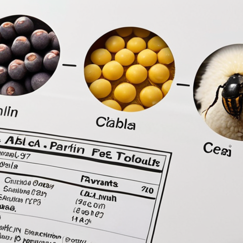 **

A close-up shot of a beauty product ingredient list. Highlight "Lanolin," "Cera Alba (Bivax)," and "Karmin (CI 75470)" with circles and question marks.  In the background, subtly show sheep, bees, and beetles to visualize the animal sources. The overall style should be informative but slightly humorous, emphasizing the difficulty of understanding ingredient lists.  The image should be slightly desaturated, with the circled ingredients popping out in color. Focus on a modern, minimalist design, similar to Scandinavian packaging.

**